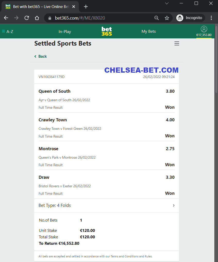 VIP TICKET COMBINED FIXED MATCHES WON 26 02 BEST TIPS 1X2