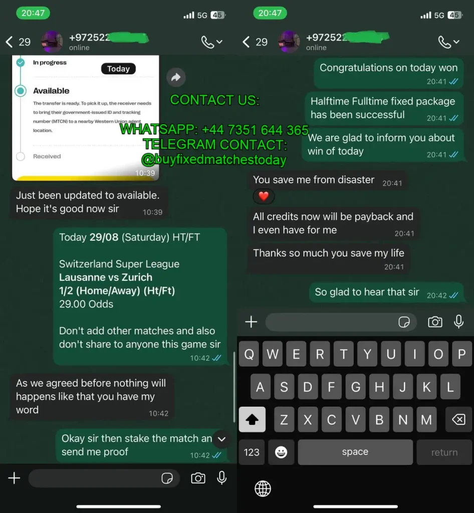 WhatsApp Football Halftime Fulltime Matches