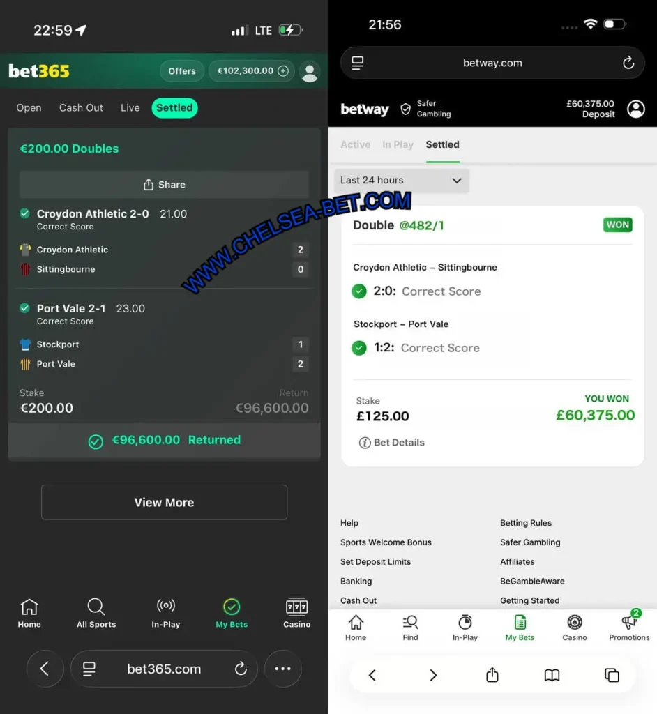 BET365 CORRECT TRUSTED MATCHES PICKS