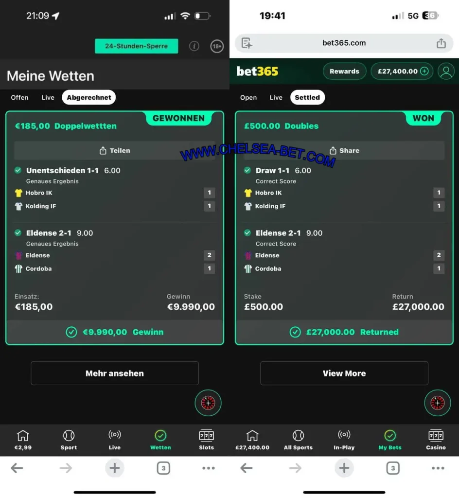 BET365 FIXED CORRECT SCORE PREDICTS