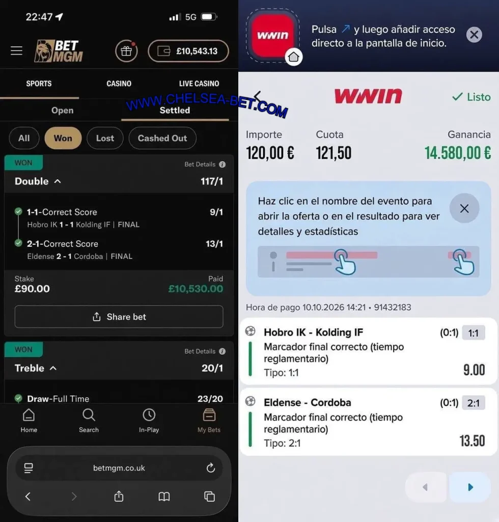 BETMGM CORRECT SCORE FIXED MATCHES