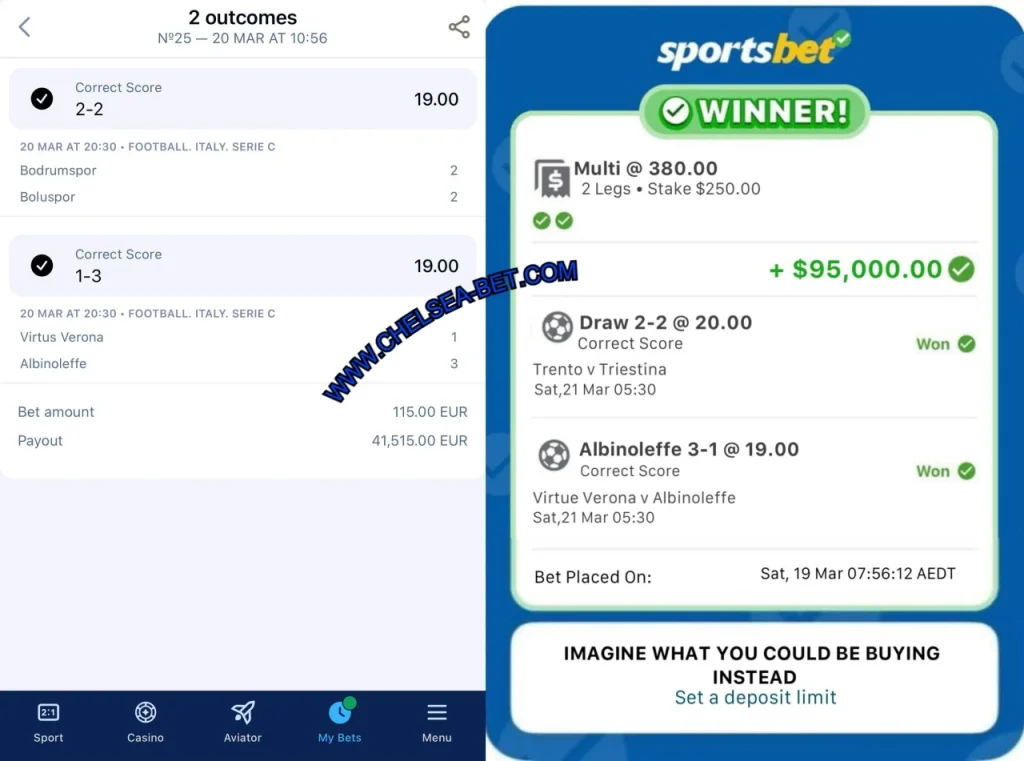 SPORTS BET FIXED MATCH BETTING