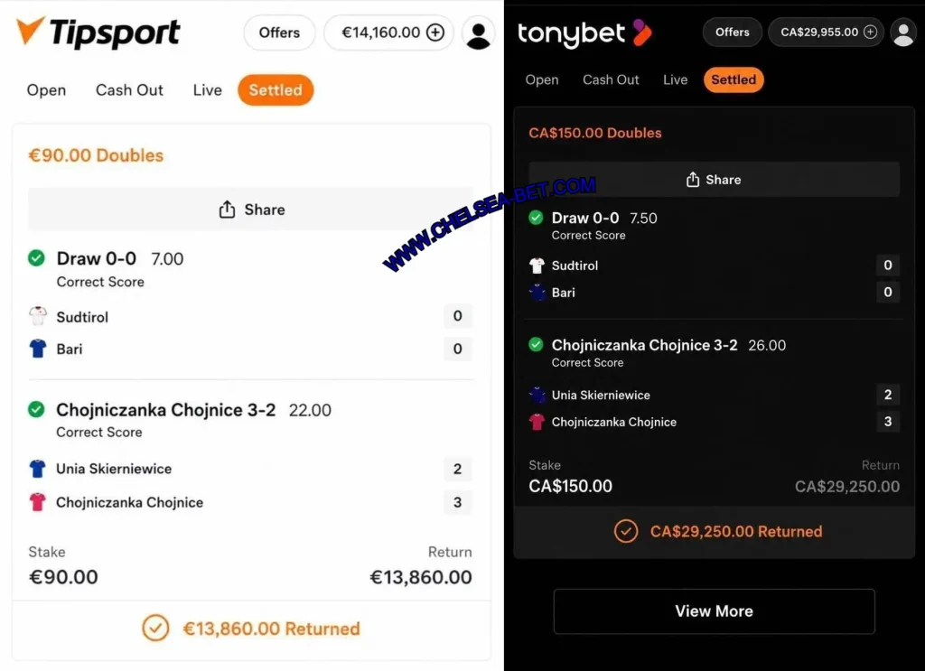 TONYBET CORRECT SCORE TIPS TONYBET CORRECT SCORE TIPS
