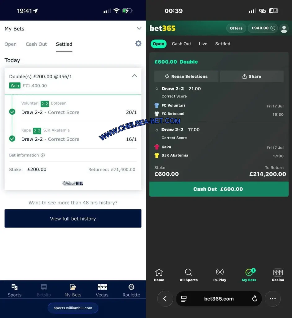 WILLIAM HILL CORRECT SCORE MATCHES WILLIAM HILL CORRECT SCORE MATCHES